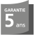 5 ans de garantie